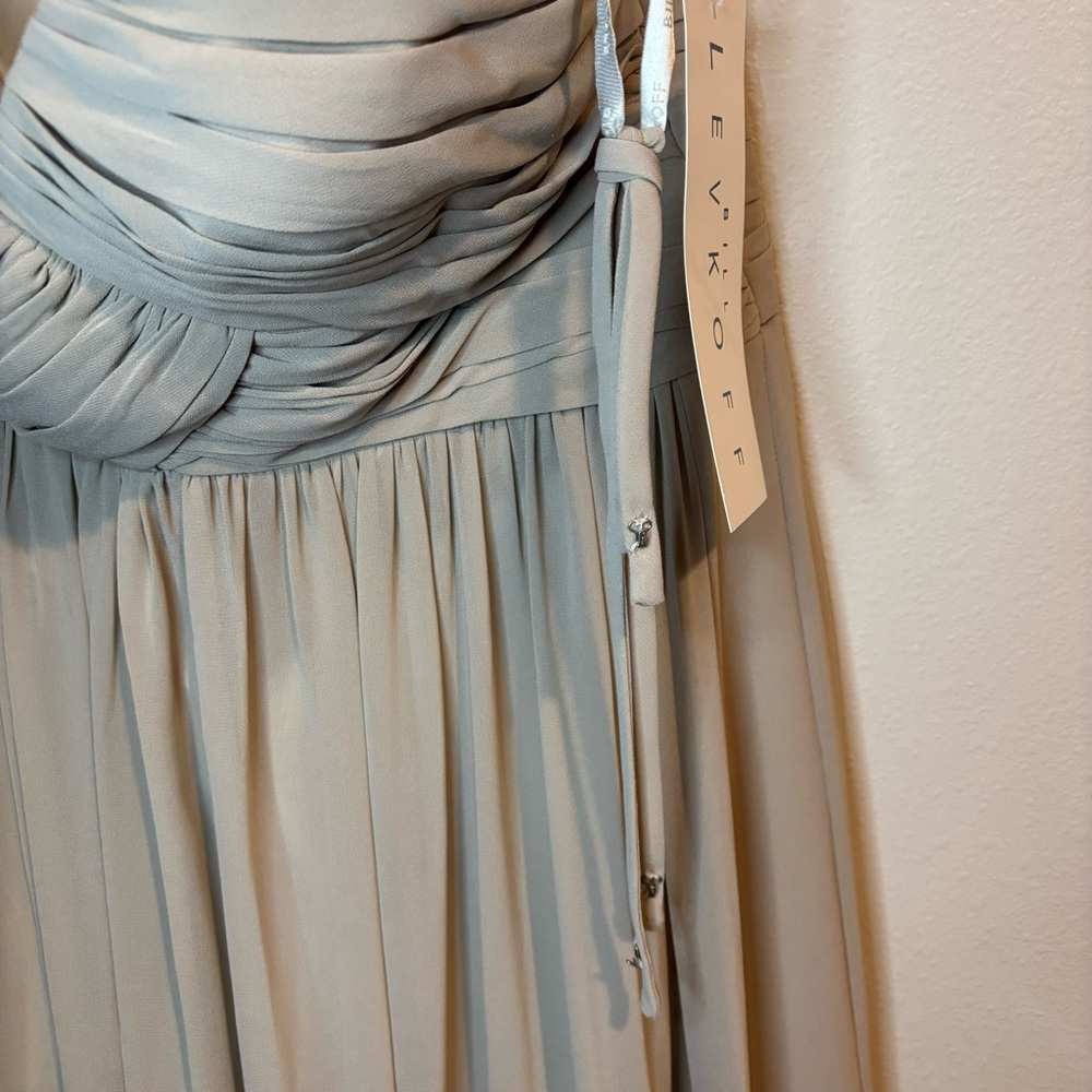 Bill Levkoff NWT Strapless Taupe Dress Size 8 - Picture 7 of 9